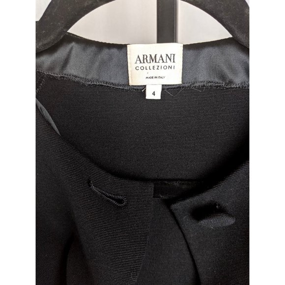 ARMANI Collezioni blazer jacket black ruffles 4 - Picture 6 of 6